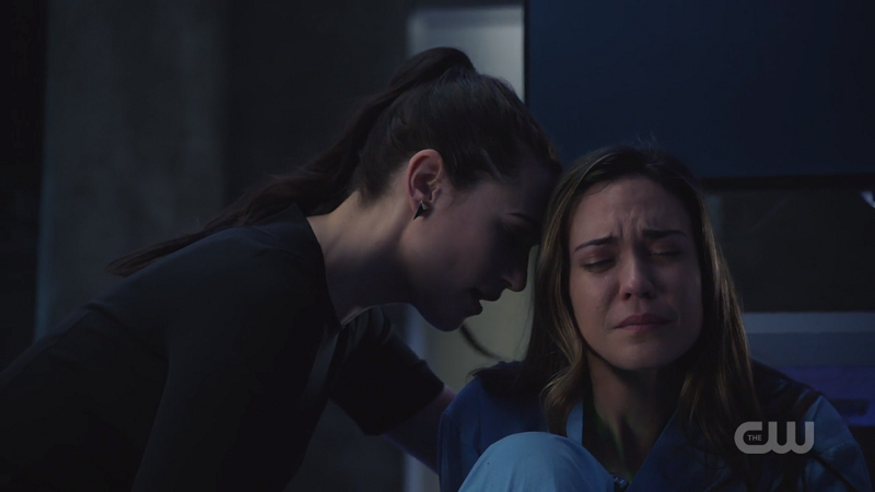 Lena rests her head on Sam's