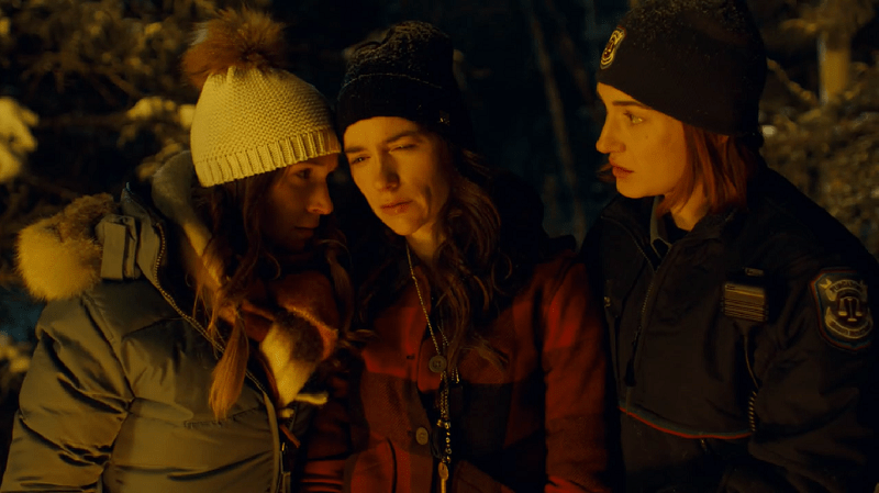 Waverly and Nicole prop drunk/sad Wynonna up