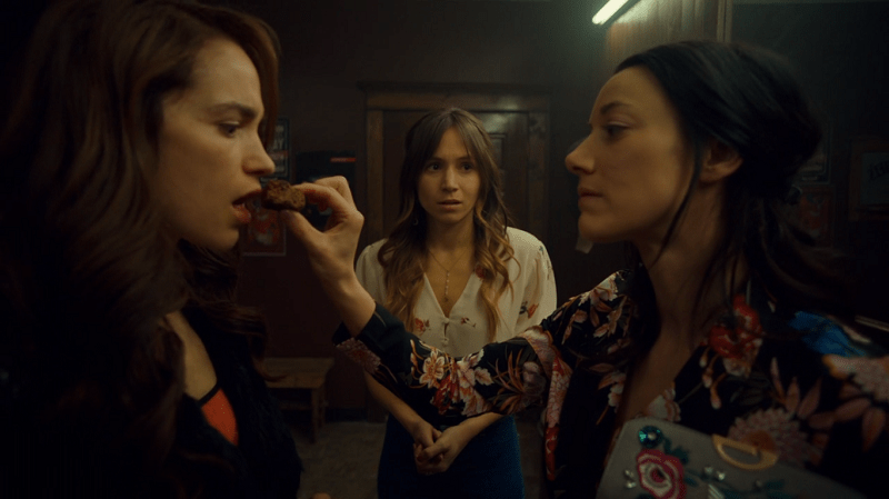 Jolene feeds Wynonna a brownie while Waverly looks on, despondent 