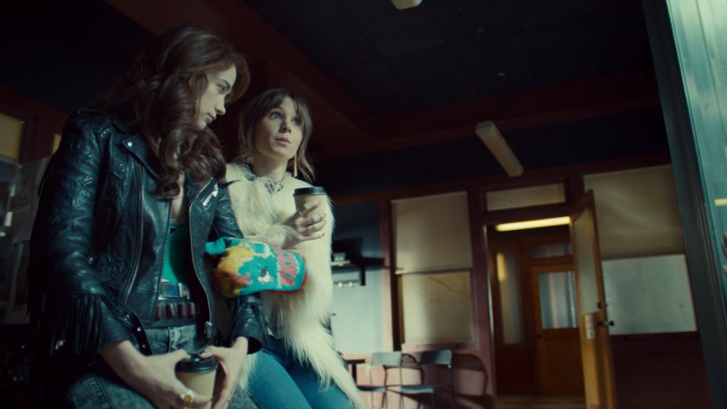 Waverly holds Wynonna's arm with her giant oven mitt
