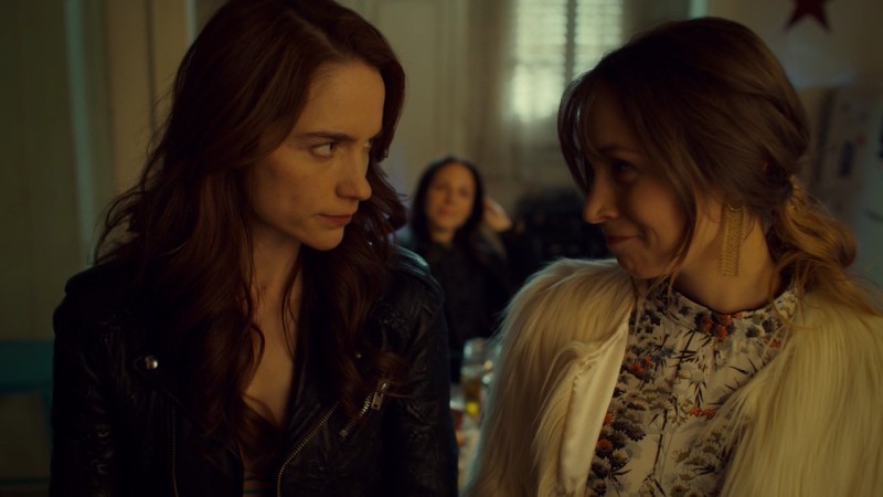 waverly smirks at wynonna while kevin watches