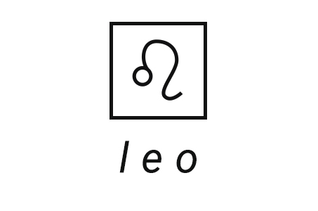 A stylized illustration of the astrological symbol for Leo