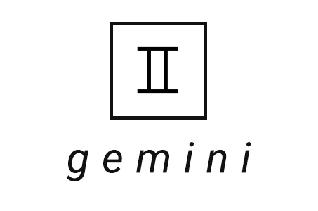 A stylized illustration of the astrological symbol for Gemini