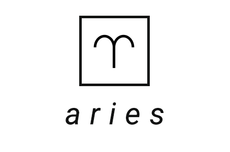 A stylized illustration of the astrological symbol for Aries