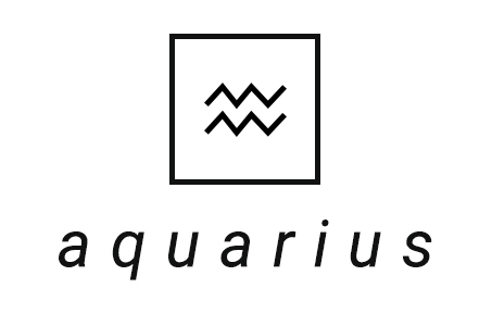 A stylized illustration of the astrological symbol for Aquarius