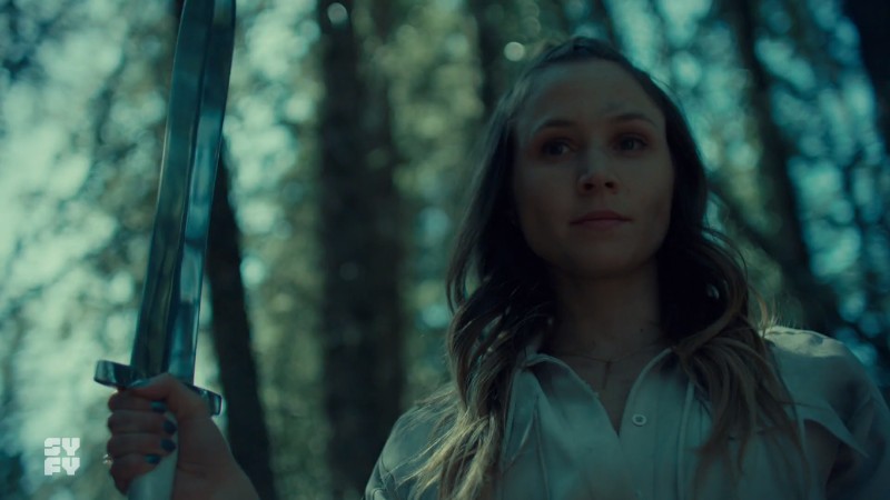 Waverly holds the sword