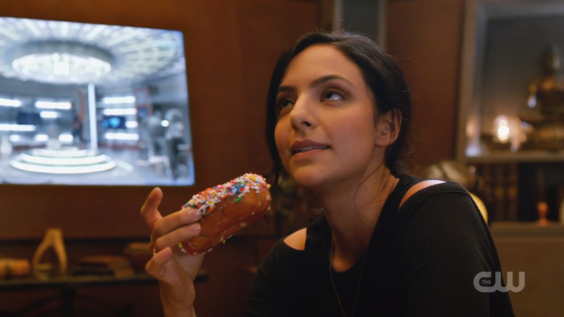 Zari eats a donut 