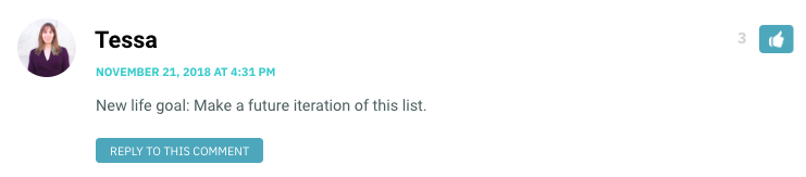 New life goal: Make a future iteration of this list.