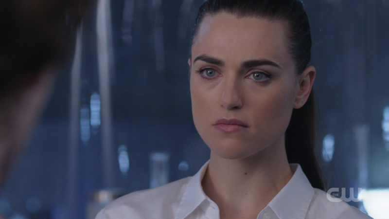 Lena looks Serious while she sciences