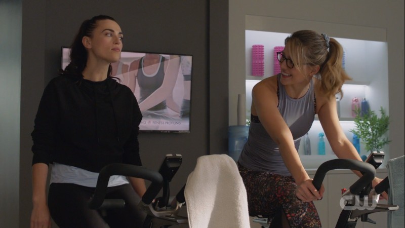 Lena and Kara spin class