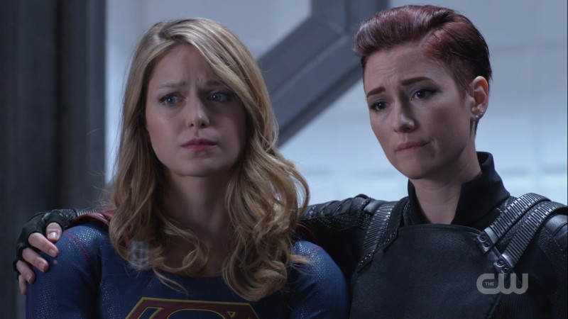 Alex and Kara hold each other