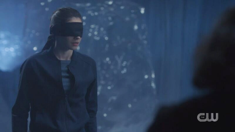 Nia blindfolded