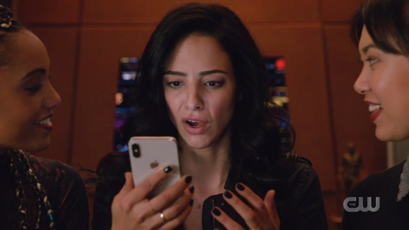 Zari looks horrified at her phone