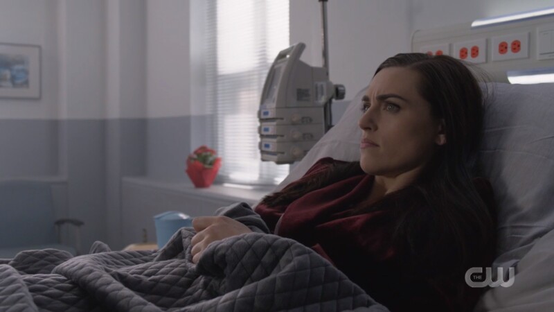 Lena looks beautiful but pissed in a hospital bed
