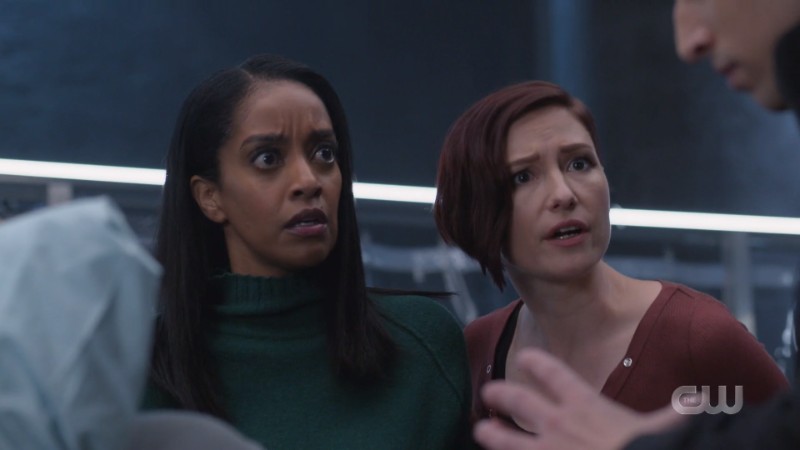 Kara and Alex look shocked