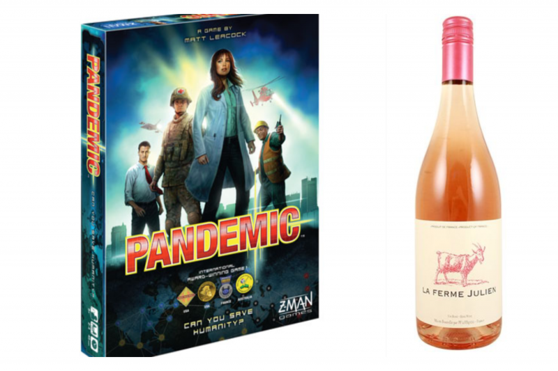 10 Board Game And Wine Pairings For All Your Spring Evening Needs Pandemic Is My Favorite Board Game Of All Time I Could Easily Write Love Letters To It The La Ferme Julien Rosé Was Wine Last Summer