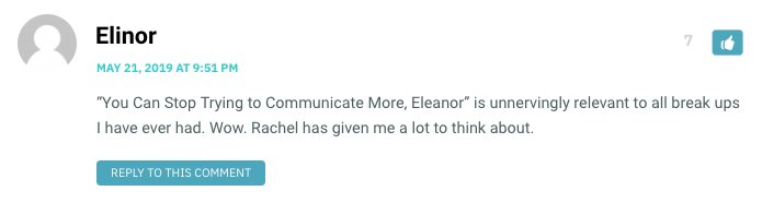 You Can Stop Trying to Communicate More, Eleanor