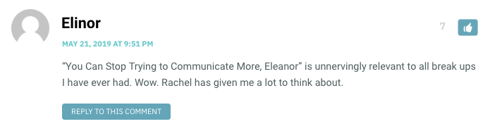 You Can Stop Trying to Communicate More, Eleanor