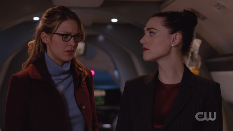 Kara and Lena exchange surprised looks