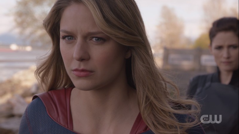 Supergirl glares