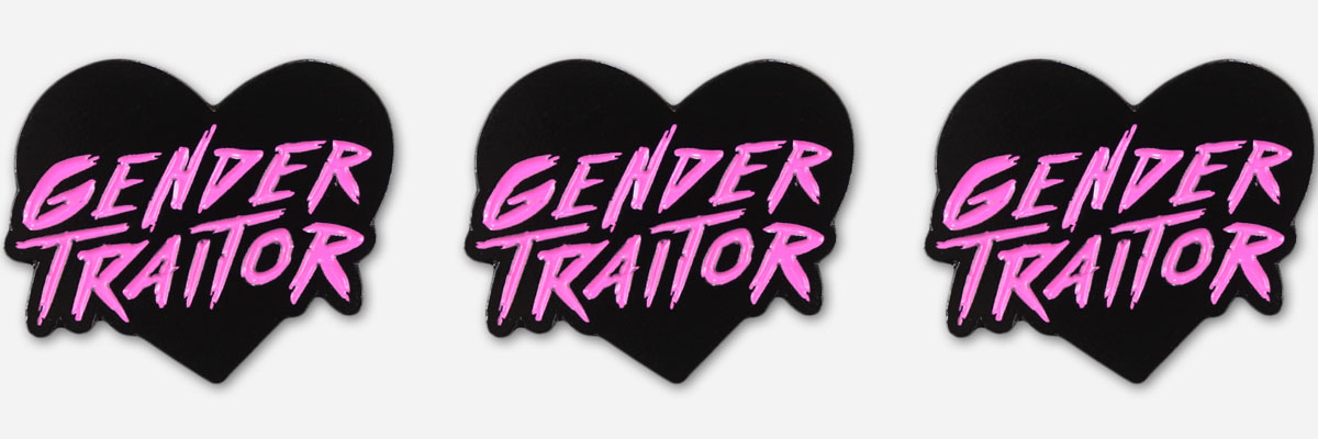 autostraddle merch gender traitor pin
