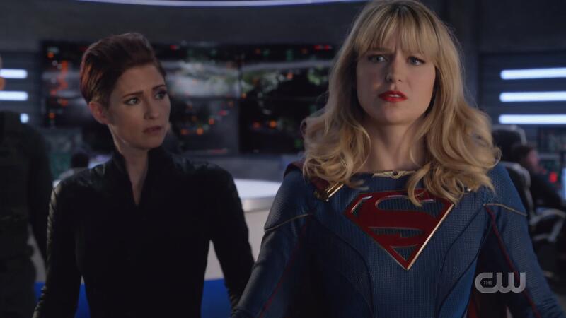 Kara looks unsettled; Alex looks worried