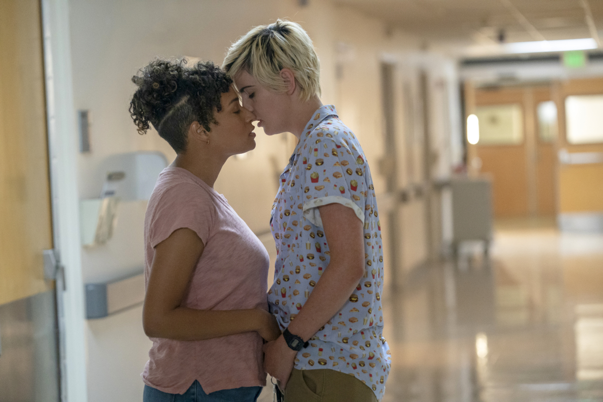 L-R) Rosanny Zayas as Sophie Suarez and Jacqueline Toboni as Finley in THE ...