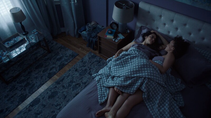 Alexis Simms (Gigi from Gen Q) and Christy in bed together
