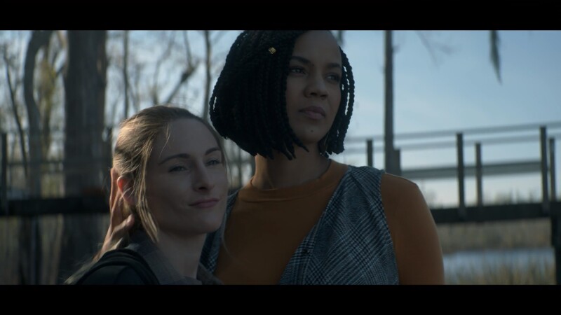 Liz Tremayne and Margaux stand next to each other