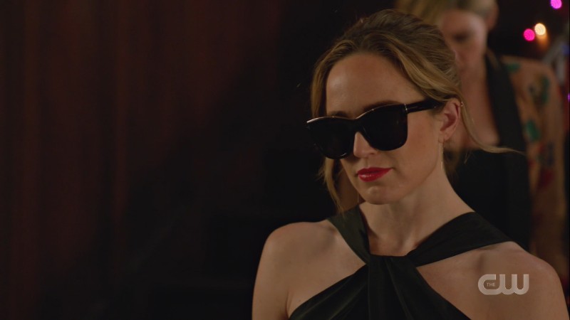sara remains cool and collected in nighttime shades