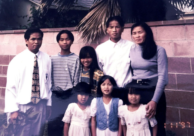 A photo of Sal's family.