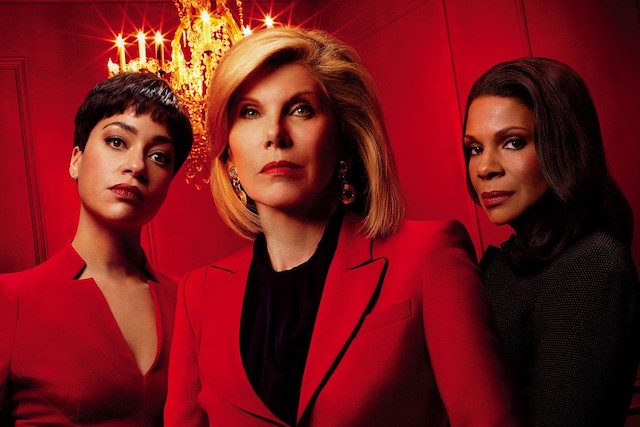 Cush Jumbo, Christine Baranski and Audra McDonald in a promotional image for The Good Fight
