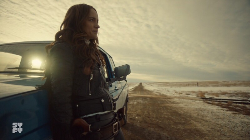 wynonna leans on her truck