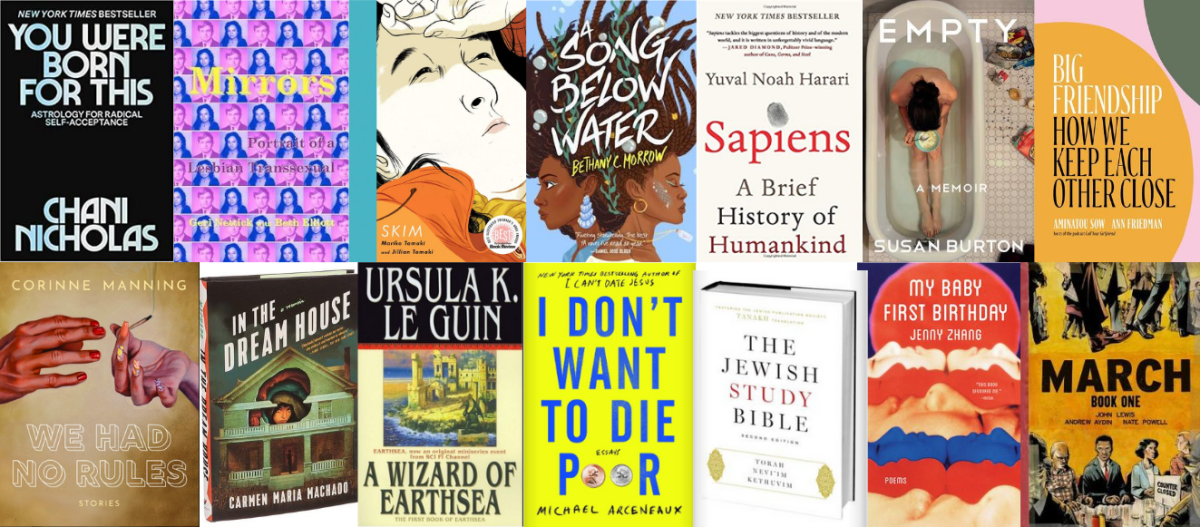 A collage of the cover art from 14 books that the Autostraddle staff has been reading this month.