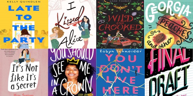 A rectangular feature image of 8 different YA Novels, each with the cover partially obscured.
