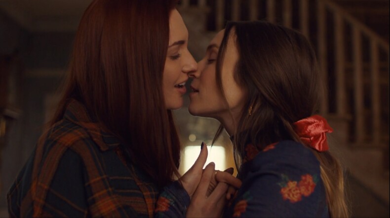 waverly and nicole go in for a kiss