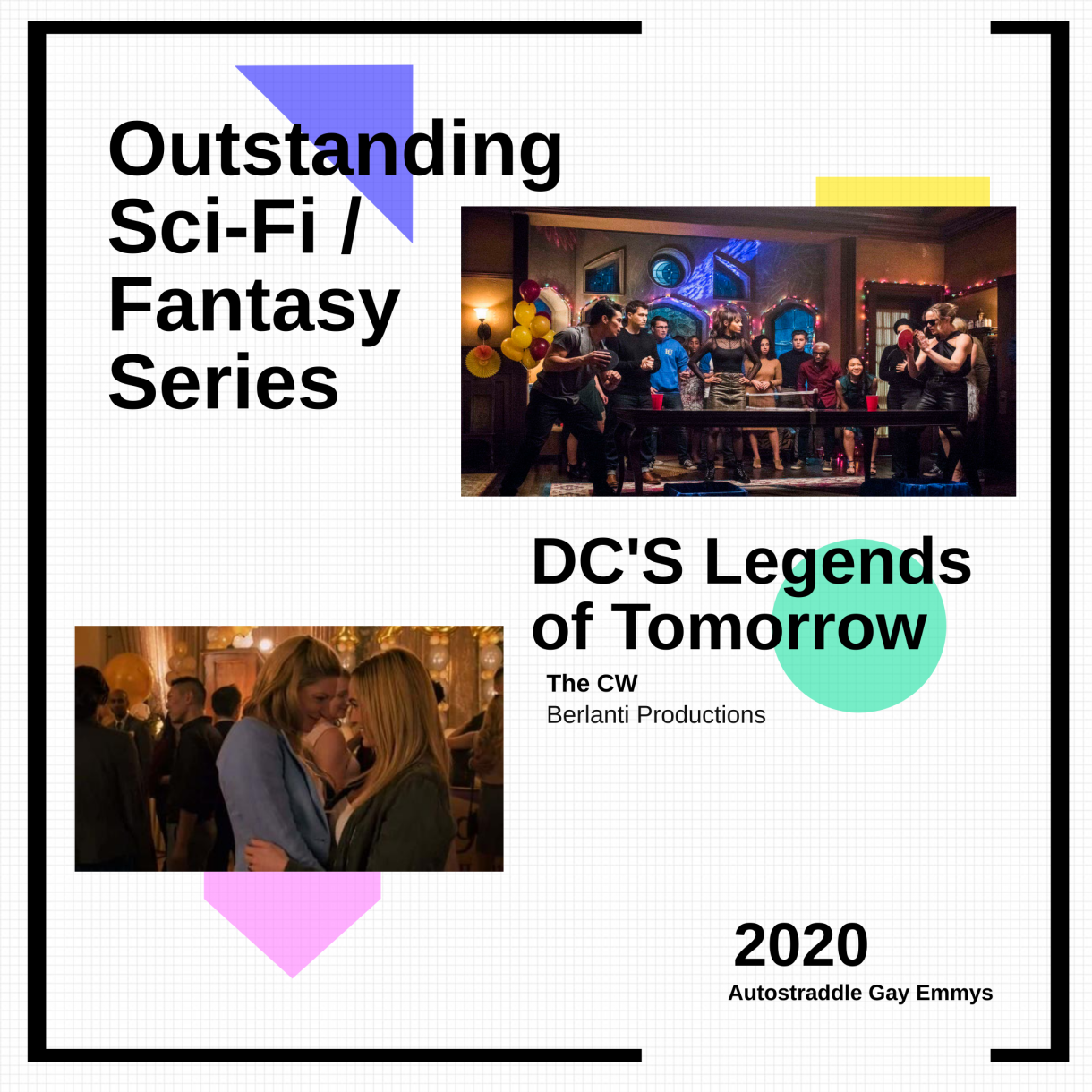 Graphic announcing Outstanding Sci-Fi Fantasy Series: DC's Legends of Tomorrow