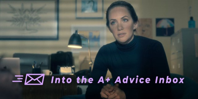 Theo from the Haunting of Hill House gives therapy and text reads: Into the A+ Advice Box