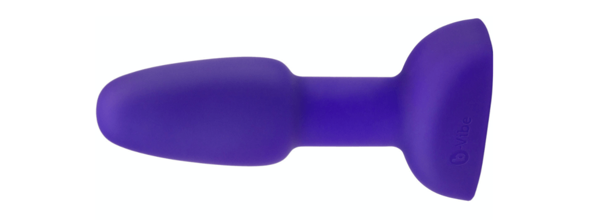a smooth purple butt plug