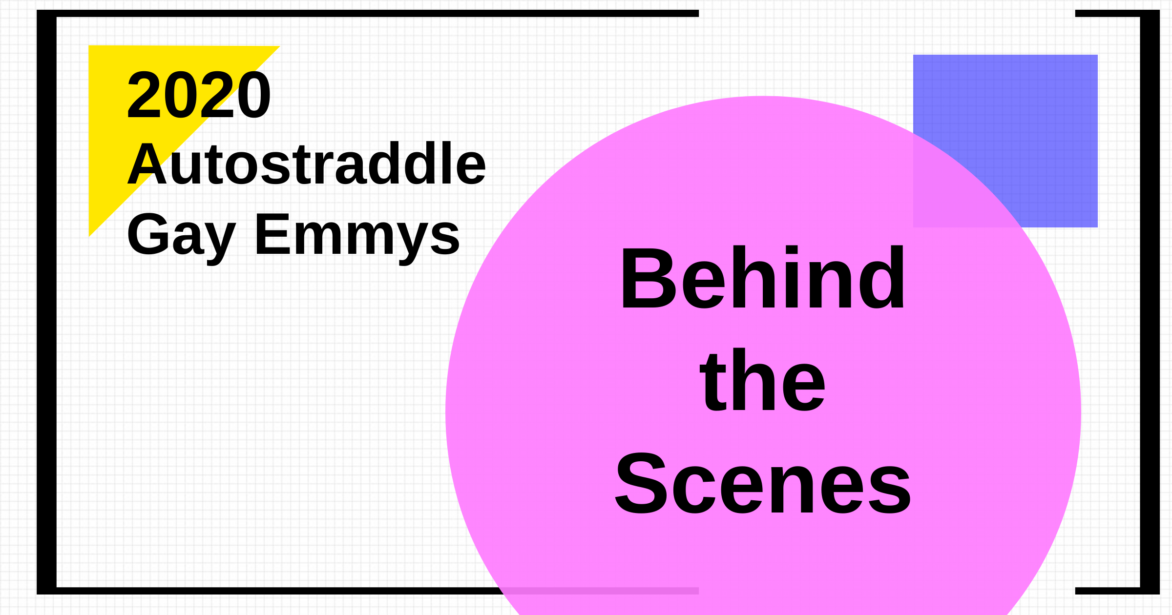 Feature image reads "2020 Autostraddle Gay Emmys: Behind the Scenes"
