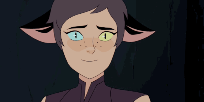 Catra looking sweetly at Adora in She-Ra and the Princesses of Power