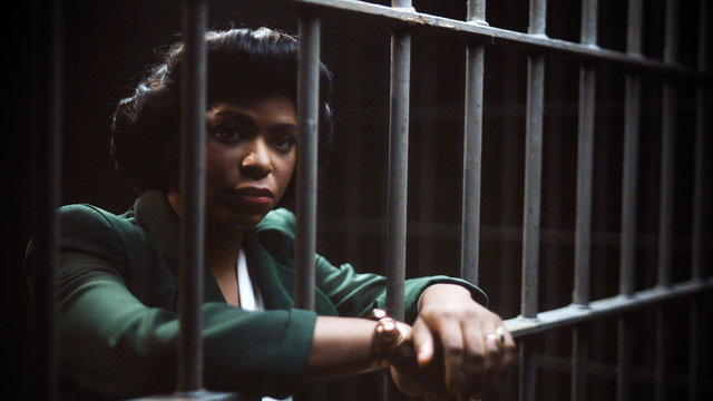 Lucy Hicks Henderson in jail in a still from HBO Max's Equal