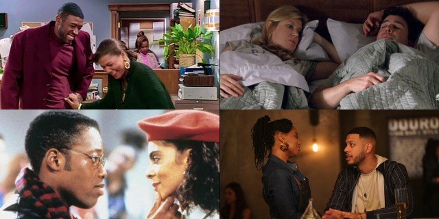 Khadijah and Scooter from Living Single, Coach and Tami from Friday Night Lights, Dwayne and Whitley from A Different World, and Malika & Isaac from Good Trouble