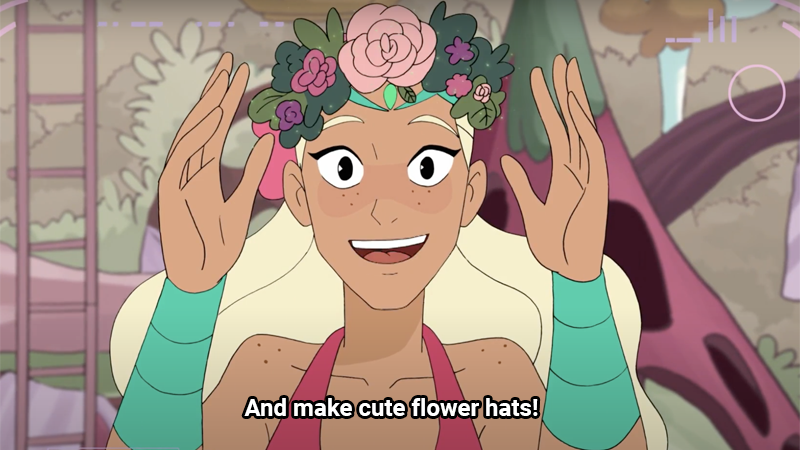 “And make cute flower hats!”