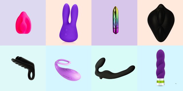 Collage of a variety of Wet for Her sex toys