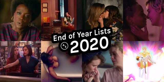A collage of pictures from our Best Queer TV Episodes of 2020 List: How To Get Away With Murder, High Fidelity, Dead to Me, The L Word: Generation Q, Vida, Little Fires Everywhere, The Haunting of Bly Manor, and She-Ra.
