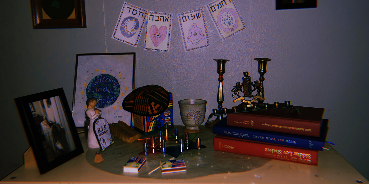 A collection of celebration objects on a table