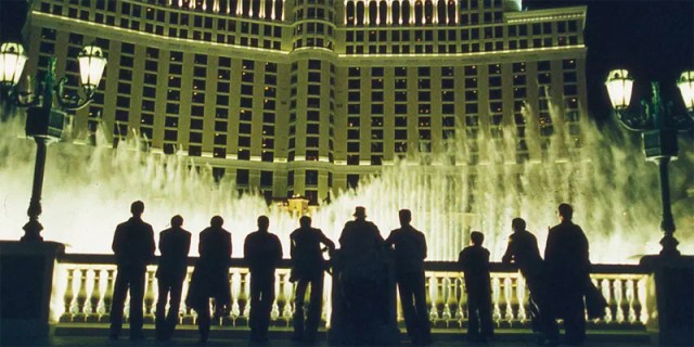 The cast of Ocean's 11 in front of The Bellagio.