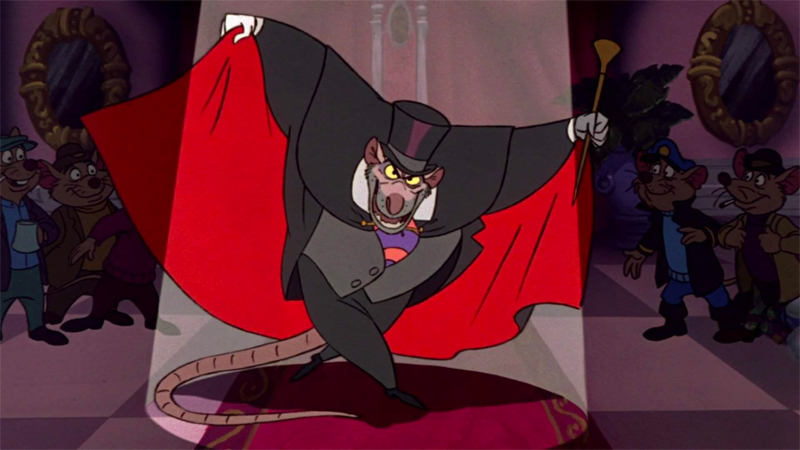 Professor Ratigan takes a bow. 