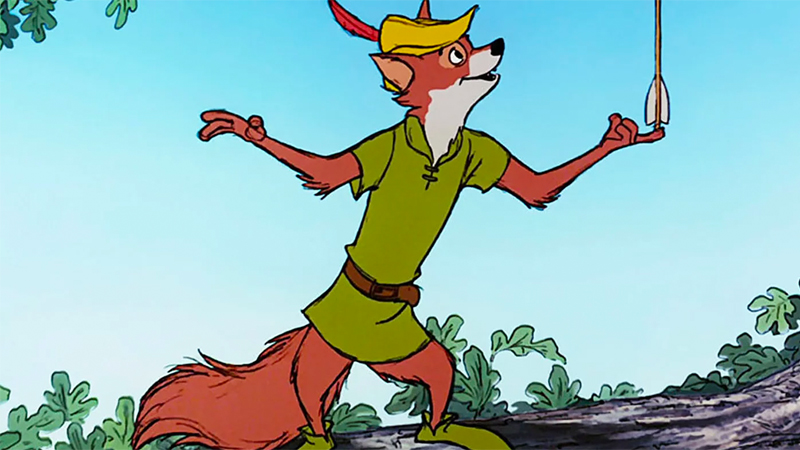 Robin Hood shows off. 